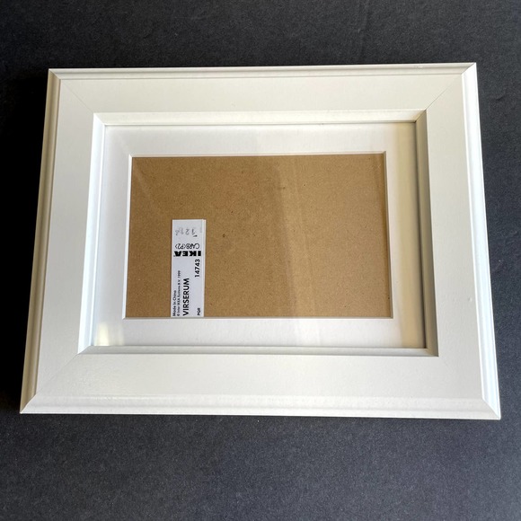 NEW 5 IKEA White Frames With Mat VIRSERUM 4x6 Wood Horizontal Vertical - Picture 5 of 6
